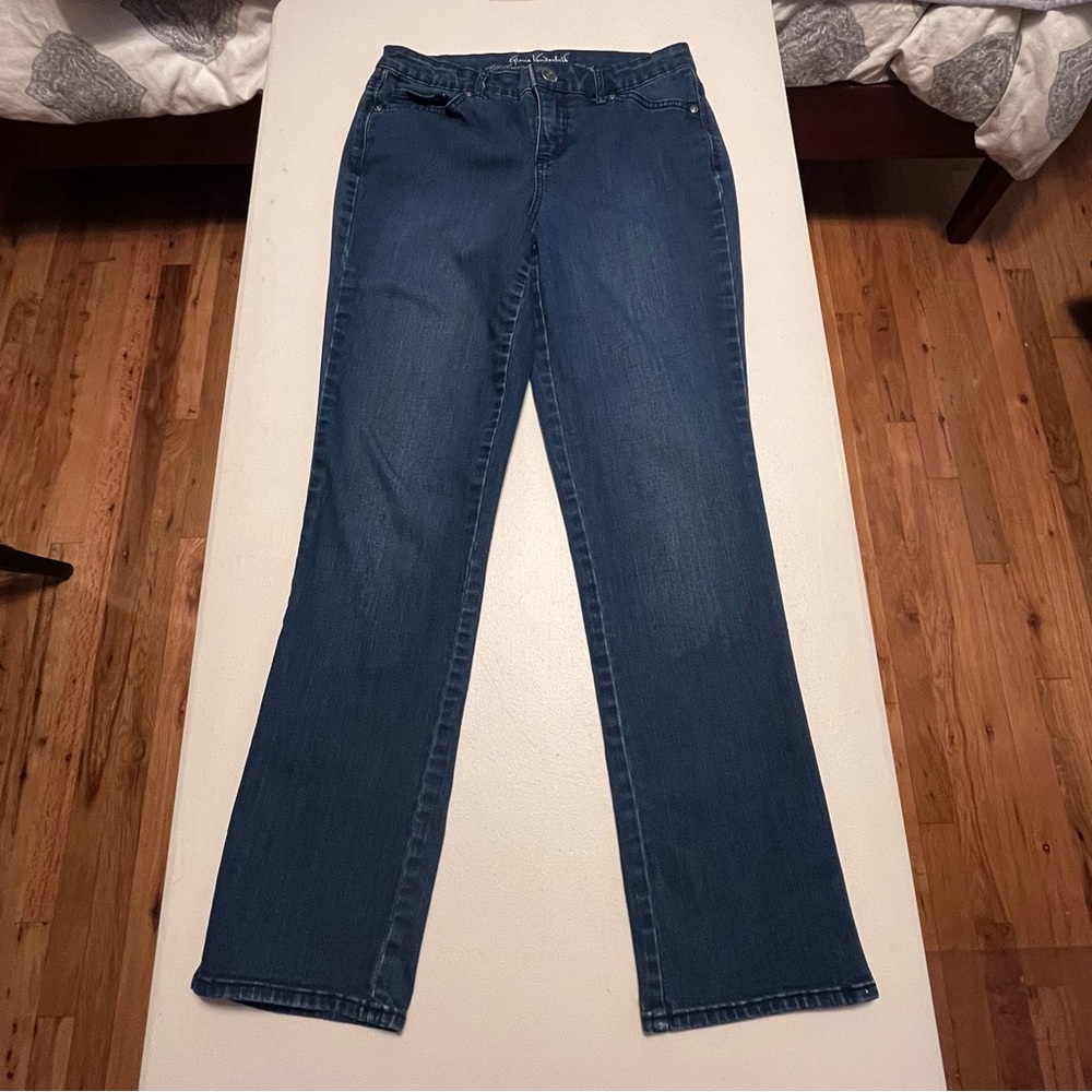 Gloria Vanderbilt Dark Blue Straight Leg Jeans Size 4